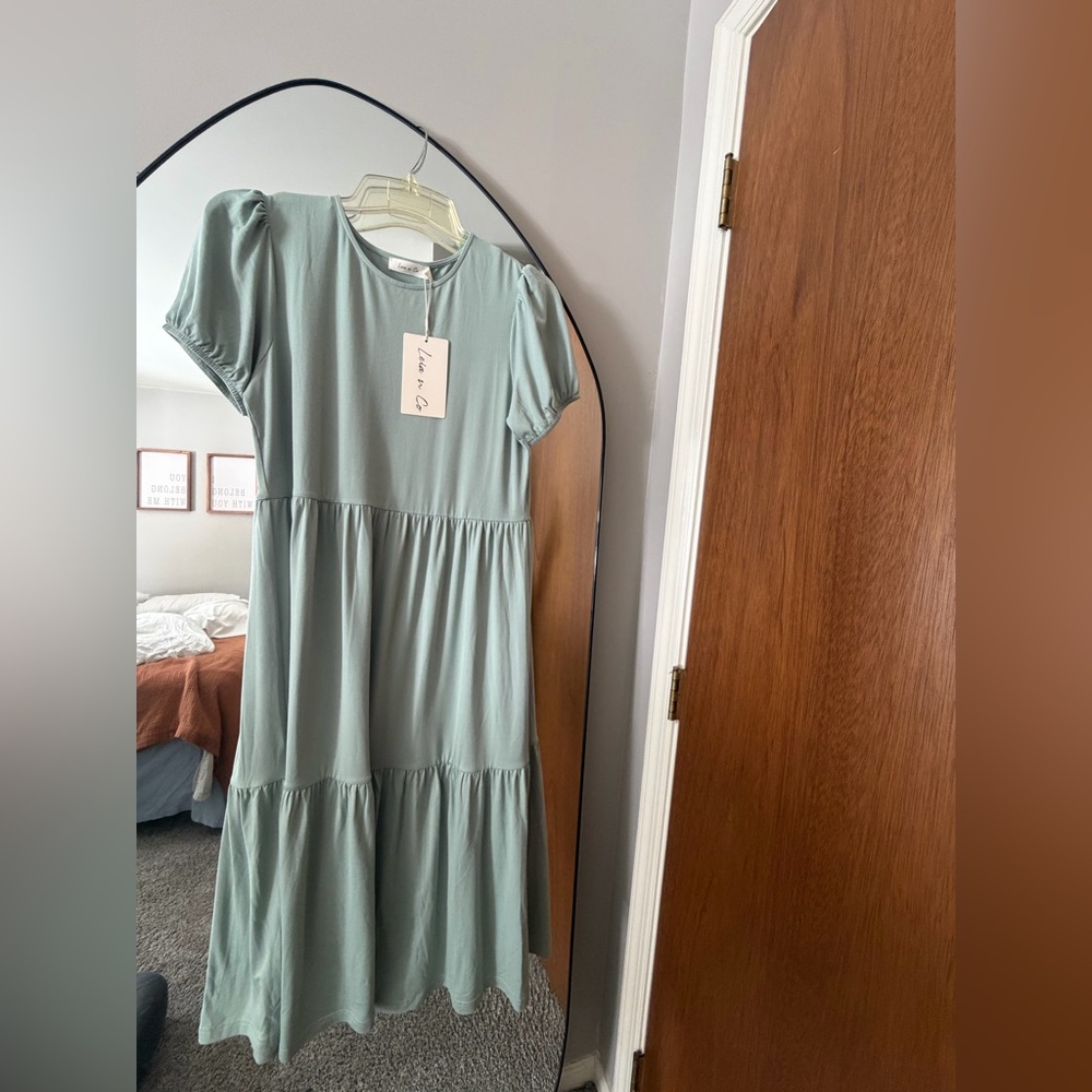Mint Green Tiered Dress